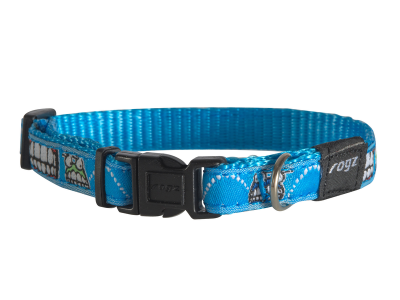 Rogz Jellybean Comic Blue Dog Collar Size Small (20-31cm) RRP 4.99 CLEARANCE XL 2.99